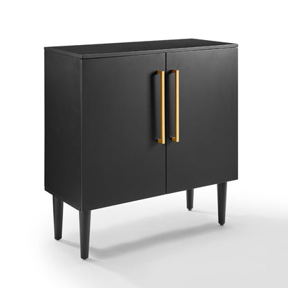 Crosley Furniture - Everett Console Cabinet Matte Black - CF6122-MB veiw 1