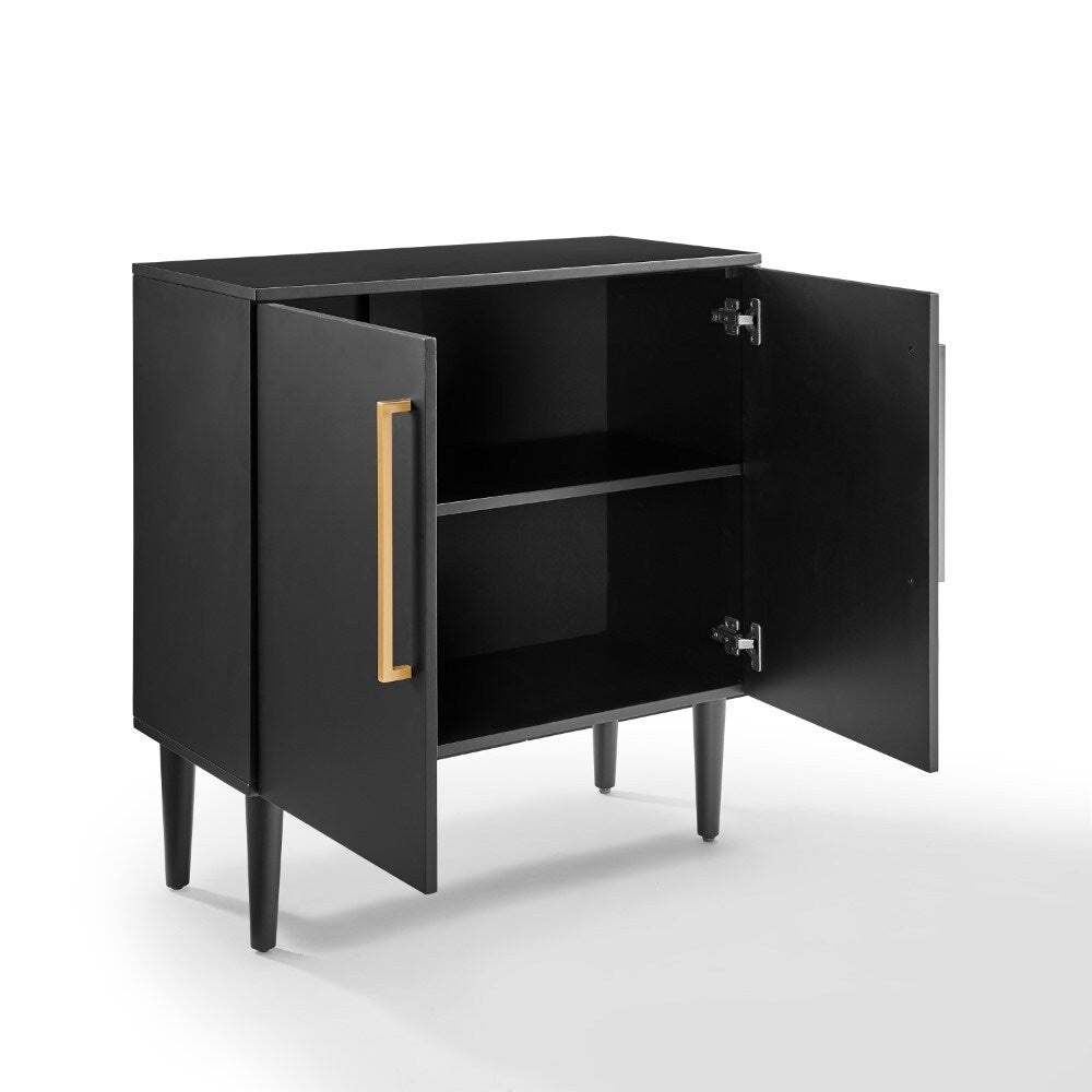Crosley Furniture - Everett Console Cabinet Matte Black - CF6122-MB veiw 3