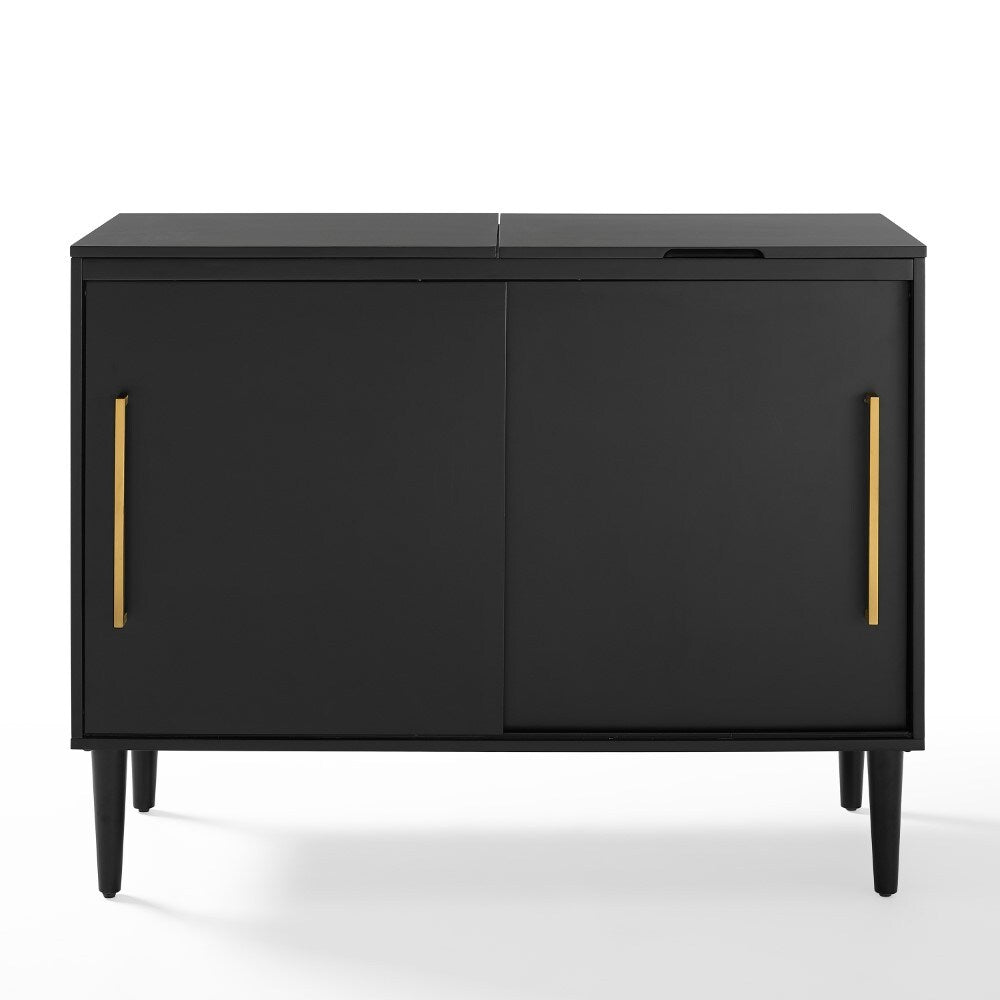 Crosley Furniture - Everett Media Console Matte Black - CF1103-MB veiw 1