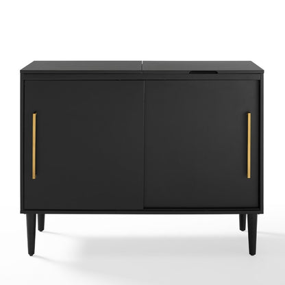 Crosley Furniture - Everett Media Console Matte Black - CF1103-MB veiw 1