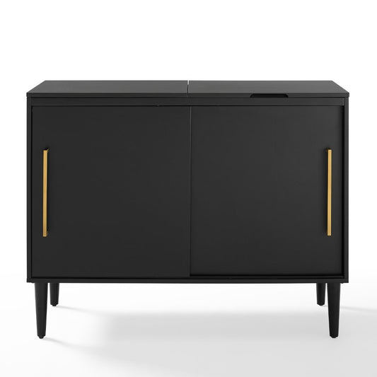 Crosley Furniture - Everett Media Console Matte Black - CF1103-MB veiw 1