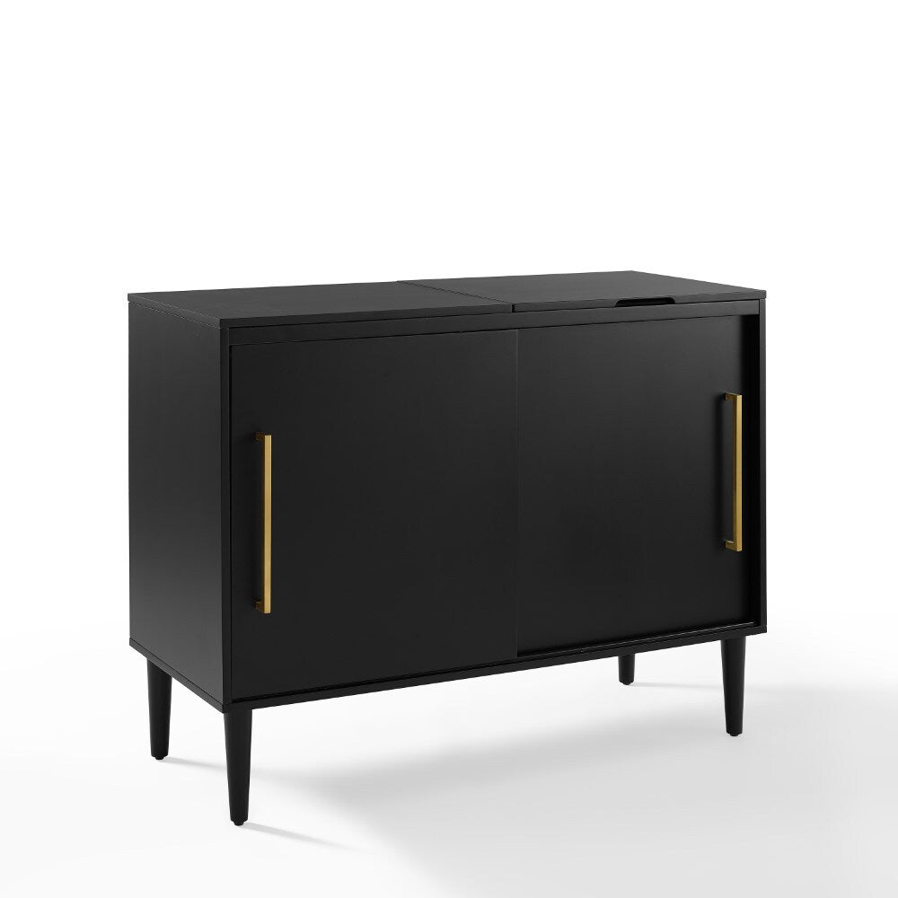 Crosley Furniture - Everett Media Console Matte Black - CF1103-MB veiw 2