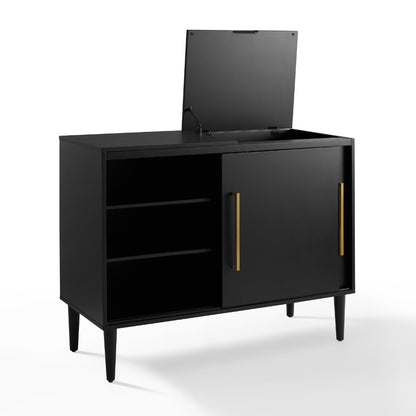 Crosley Furniture - Everett Media Console Matte Black - CF1103-MB veiw 3