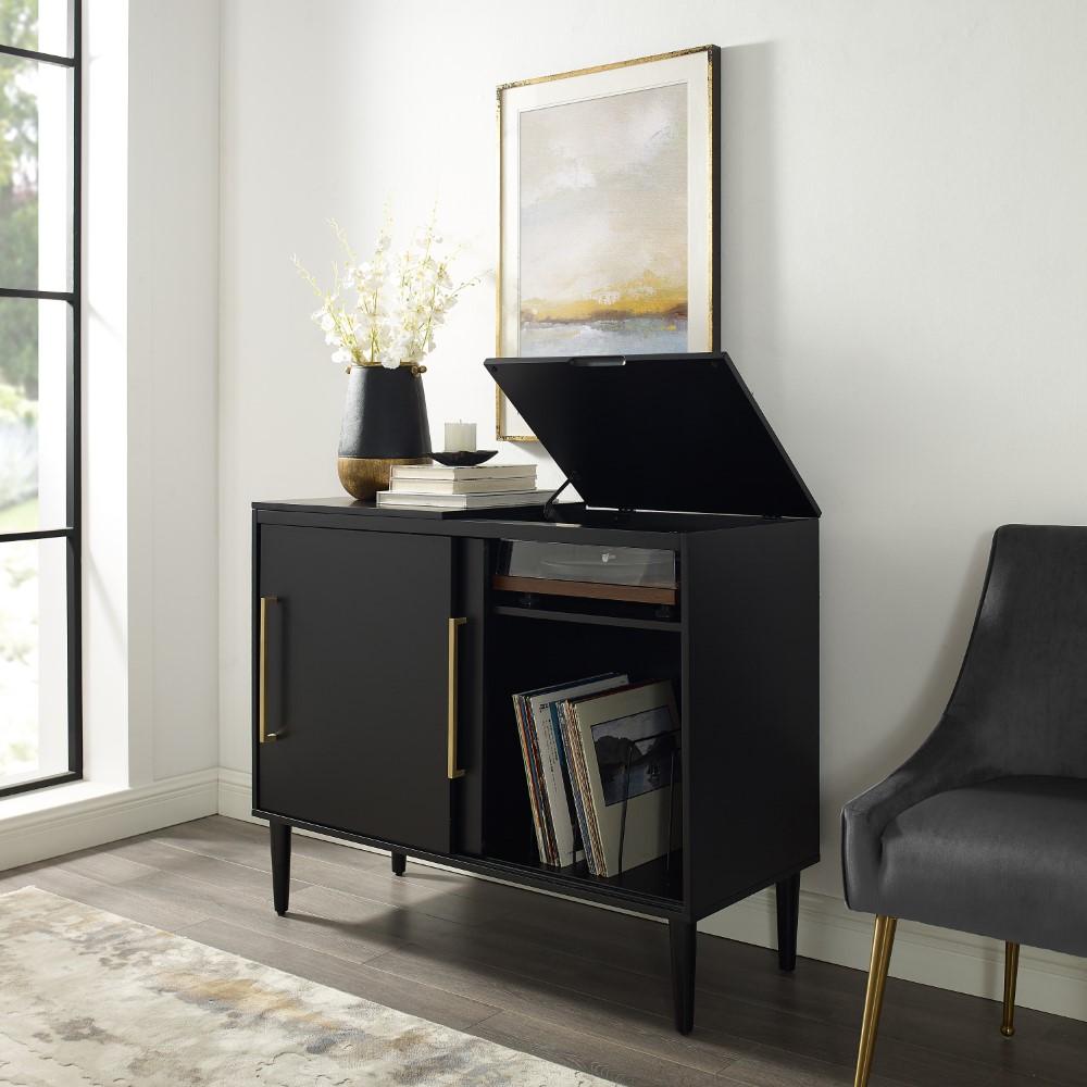 Crosley Furniture - Everett Media Console Matte Black - CF1103-MB veiw 5