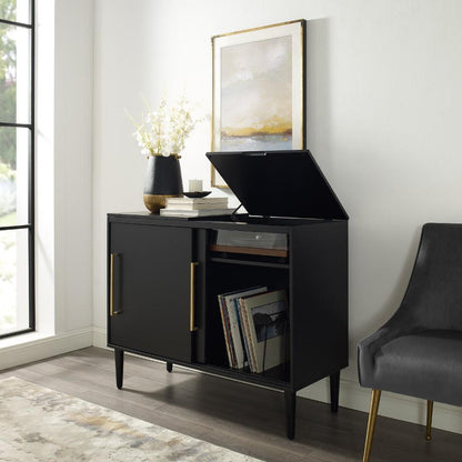 Crosley Furniture - Everett Media Console Matte Black - CF1103-MB veiw 5