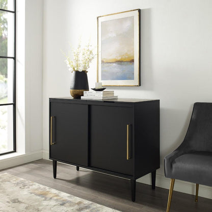 Crosley Furniture - Everett Media Console Matte Black - CF1103-MB veiw 6