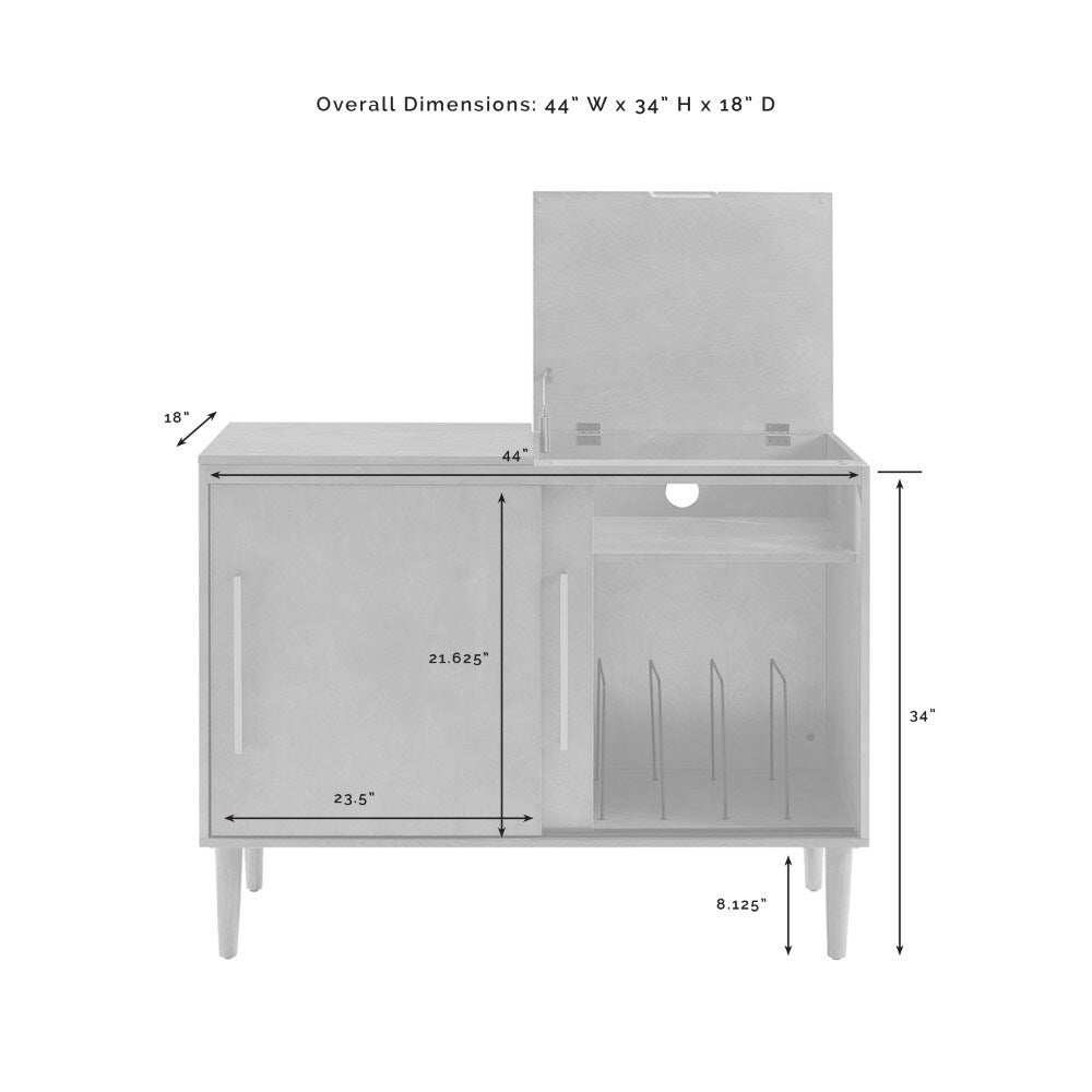 Crosley Furniture - Everett Media Console Matte Black - CF1103-MB veiw 7