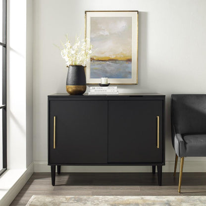 Crosley Furniture - Everett Media Console Matte Black - CF1103-MB veiw 8
