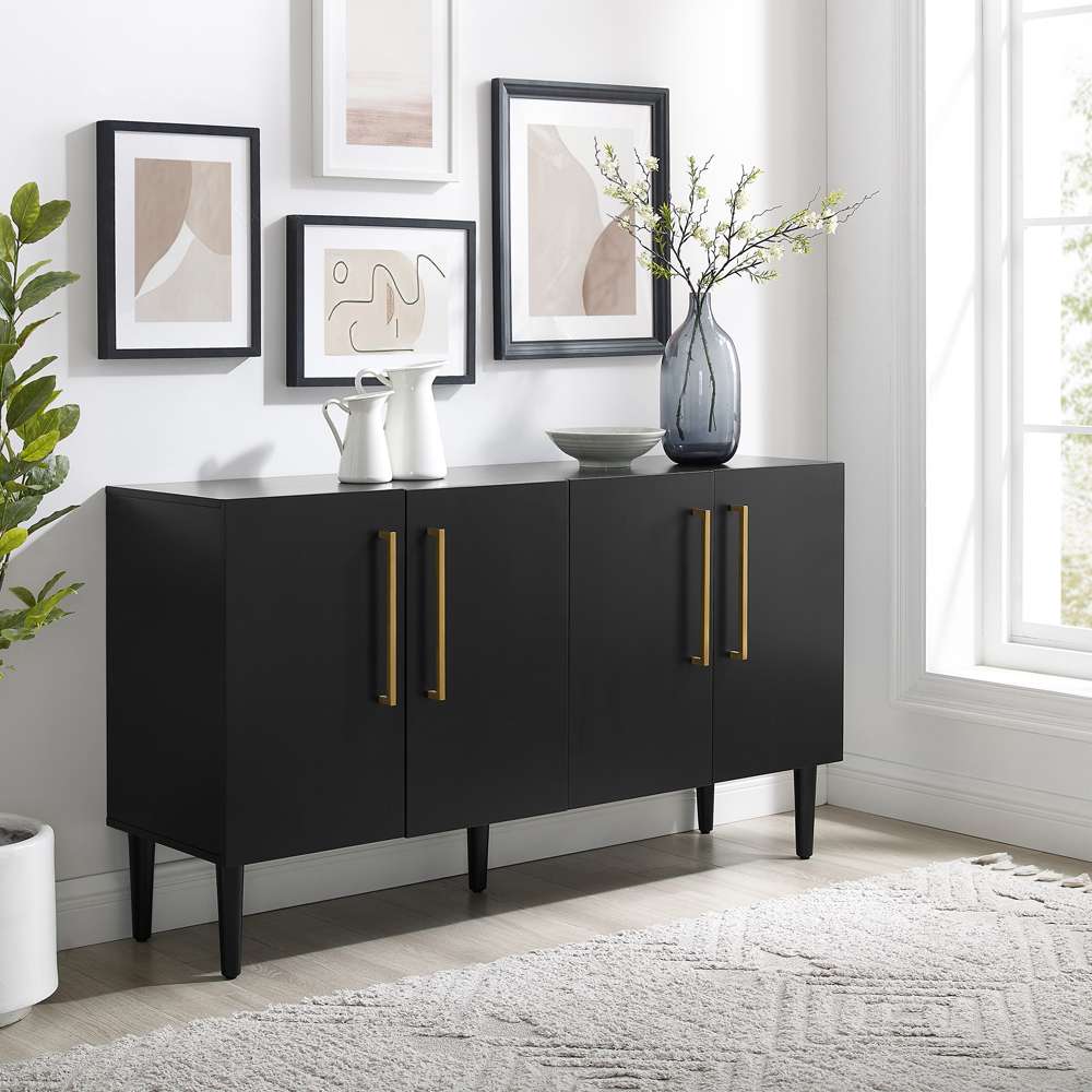 Crosley Furniture - Everett Sideboard Matte Black - CF4214-MB veiw 1