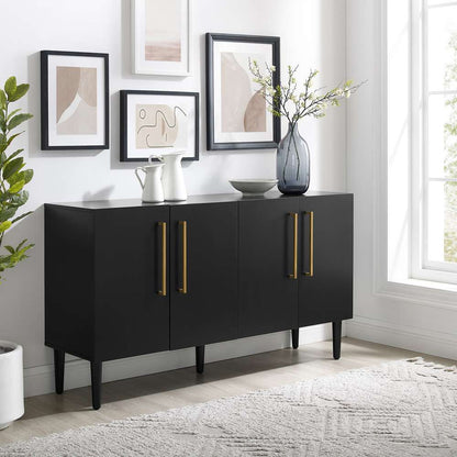 Crosley Furniture - Everett Sideboard Matte Black - CF4214-MB veiw 1