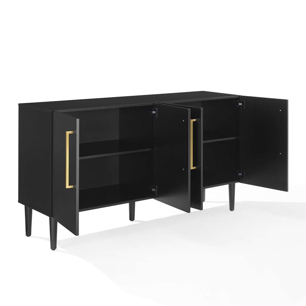 Crosley Furniture - Everett Sideboard Matte Black - CF4214-MB veiw 4