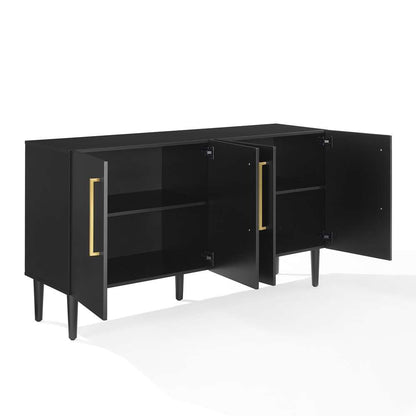 Crosley Furniture - Everett Sideboard Matte Black - CF4214-MB veiw 4