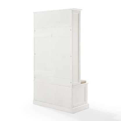 Crosley Furniture - Holbrook Hall Tree Distressed White/Oatmeal - CF6039-WH veiw 5