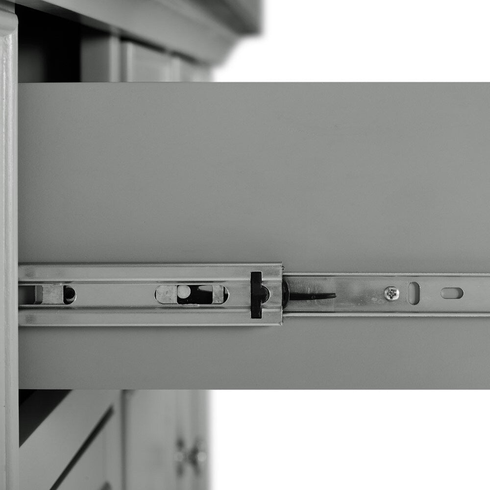 Crosley Furniture - Julia Kitchen Island Gray/Stainless Steel - KF30025AGY veiw 6