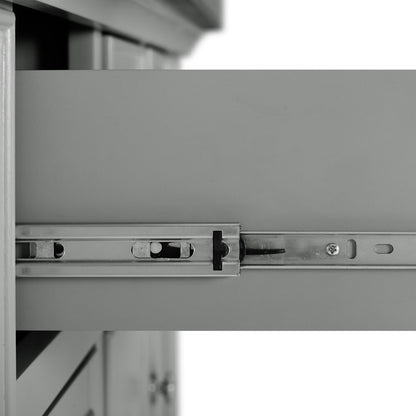 Crosley Furniture - Julia Kitchen Island Gray/Stainless Steel - KF30025AGY veiw 6