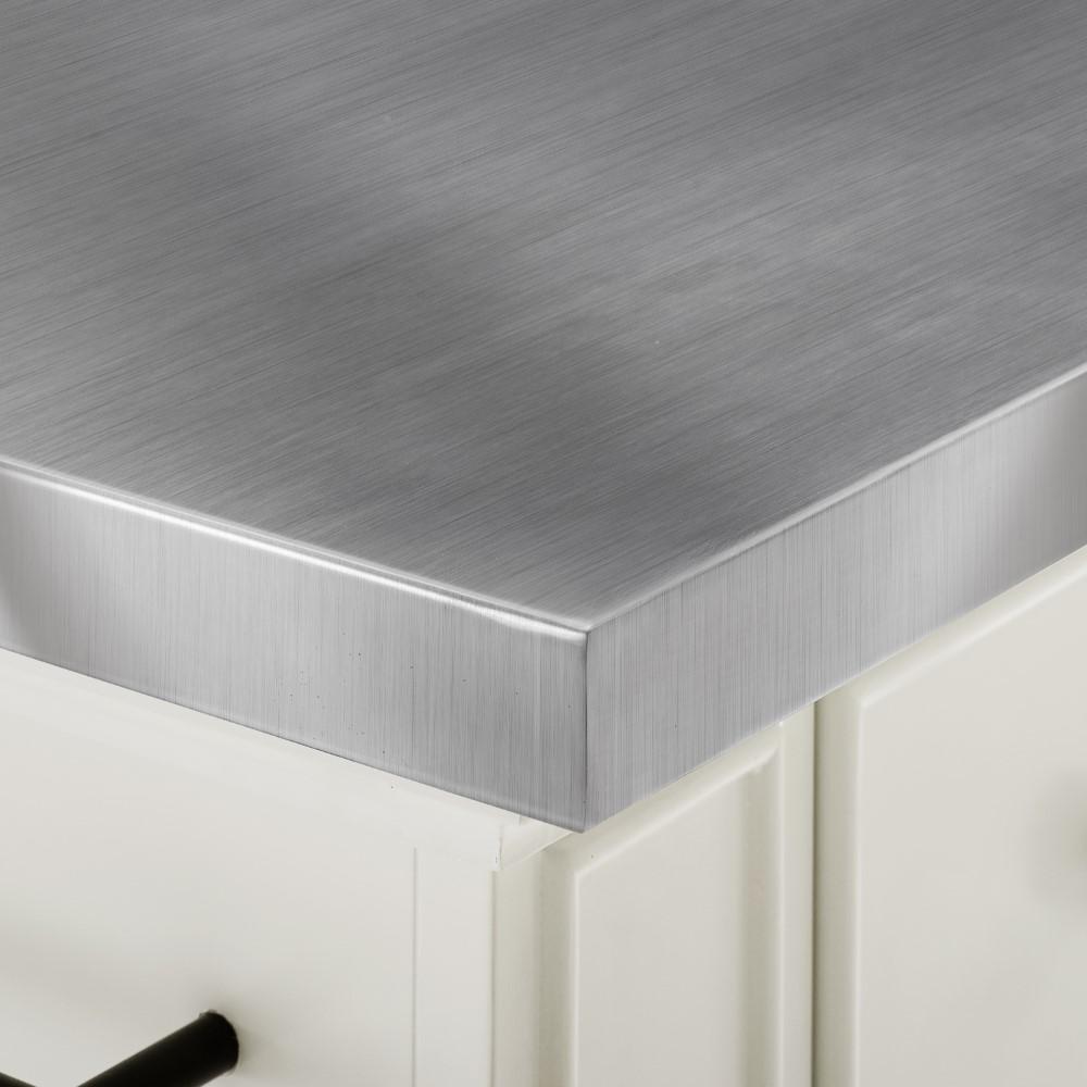 Crosley Furniture - Julia Kitchen Island White/Stainless Steel - KF30025AWH veiw 5