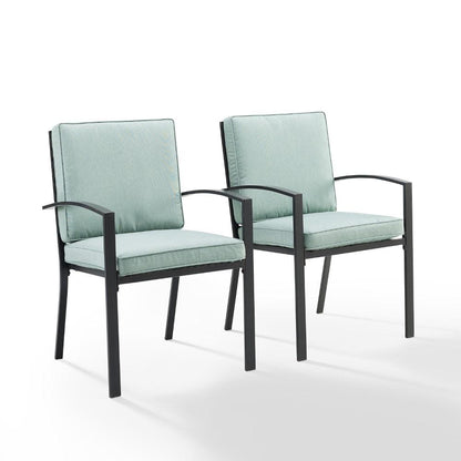 Crosley Furniture - Kaplan 2 Piece Outdoor Dining Chair Set Mist/Oil Rubbed Bronze - 2 Chairs - KO60025BZ-MI veiw 1