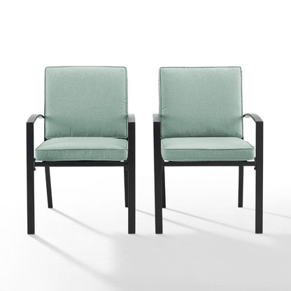 Crosley Furniture - Kaplan 2 Piece Outdoor Dining Chair Set Mist/Oil Rubbed Bronze - 2 Chairs - KO60025BZ-MI veiw 3