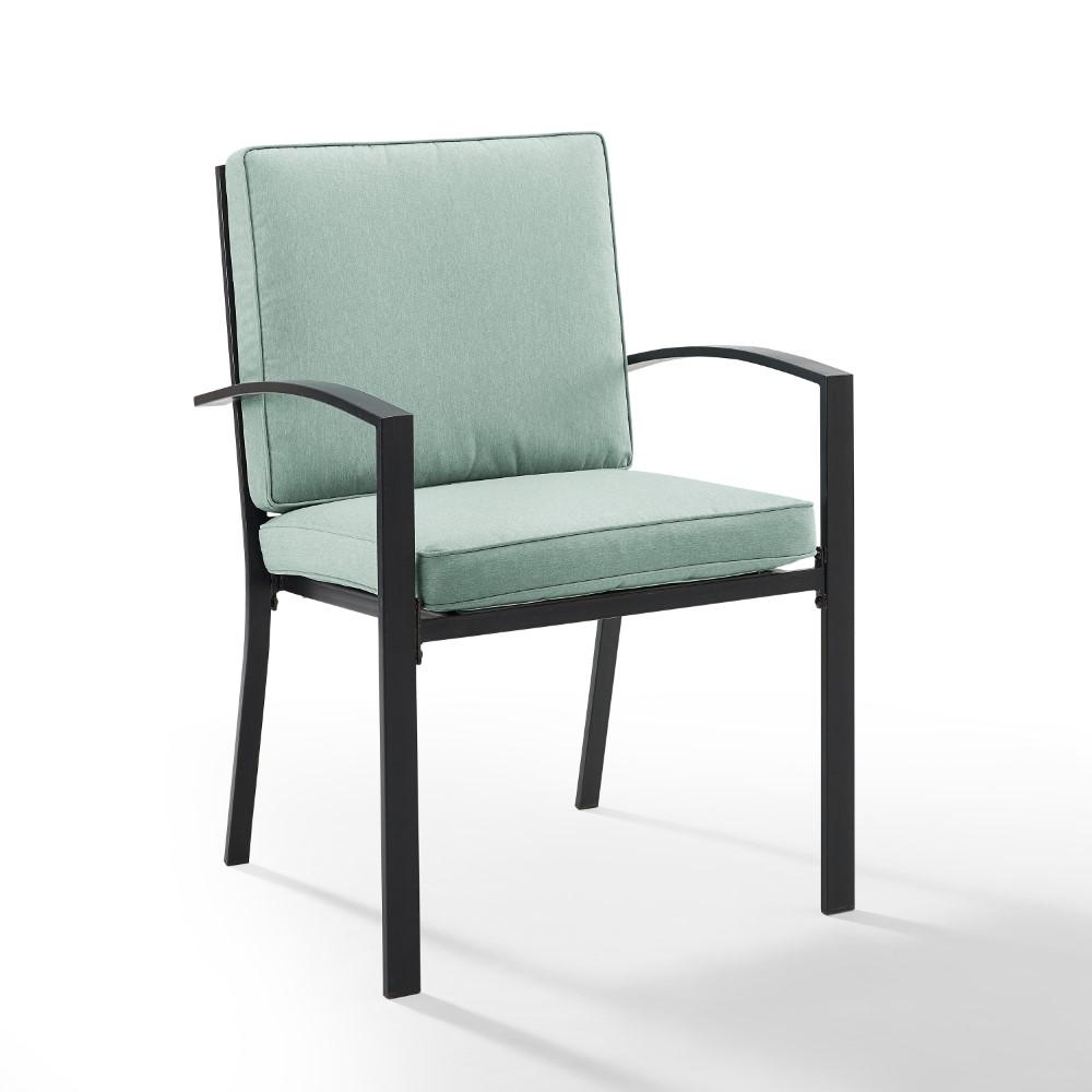 Crosley Furniture - Kaplan 2 Piece Outdoor Dining Chair Set Mist/Oil Rubbed Bronze - 2 Chairs - KO60025BZ-MI veiw 4