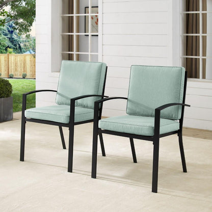 Crosley Furniture - Kaplan 2 Piece Outdoor Dining Chair Set Mist/Oil Rubbed Bronze - 2 Chairs - KO60025BZ-MI veiw 8