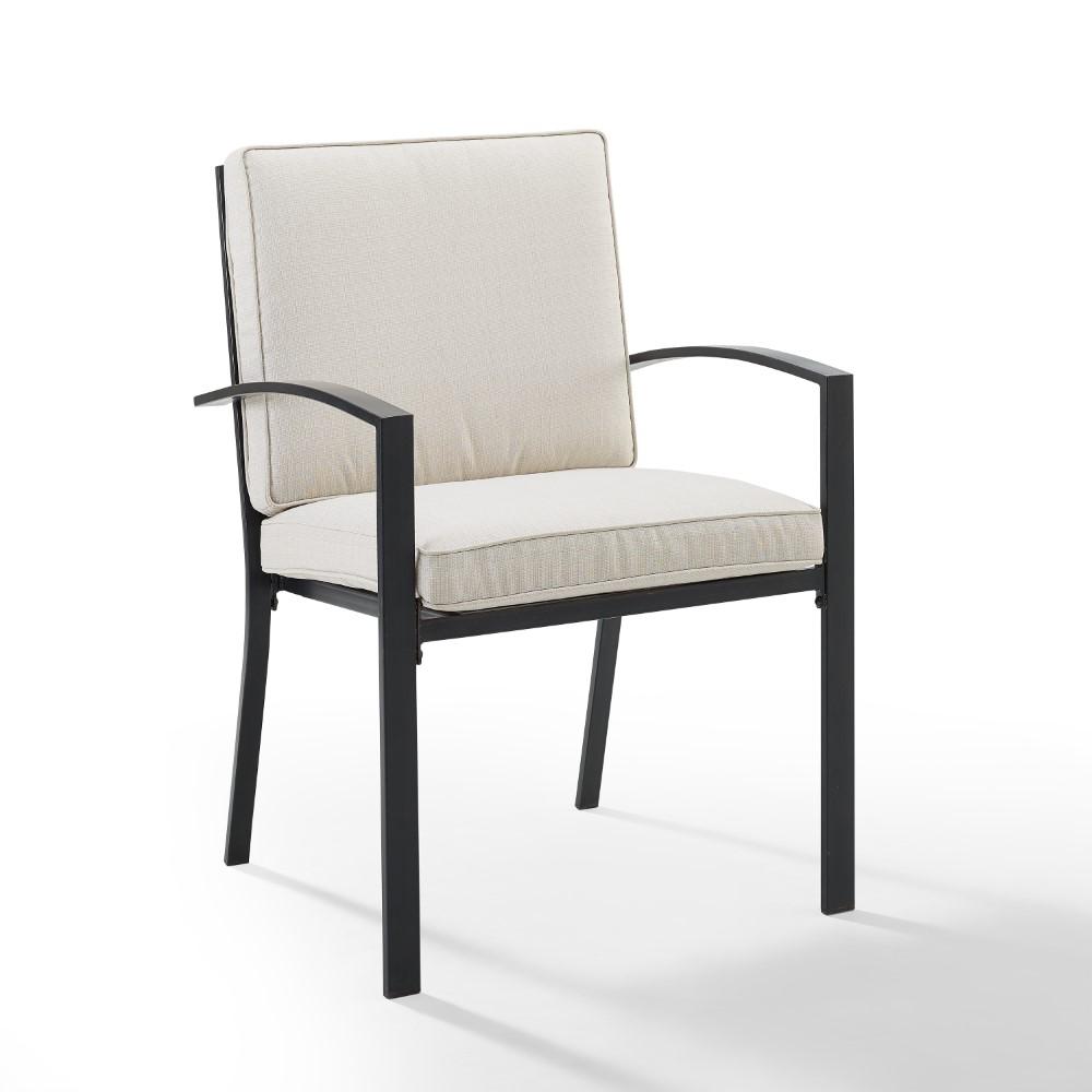 Crosley Furniture - Kaplan 2 Piece Outdoor Dining Chair Set Oatmeal/Oil Rubbed Bronze - 2 Chairs - KO60025BZ-OL veiw 4