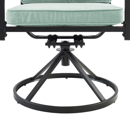 Crosley Furniture - Kaplan 7 Piece Outdoor Dining Set Mist/Oil Rubbed Bronze - Table, 2 Swivel Chairs, & 4 Regular Chairs - KO60023BZ-MI veiw 7