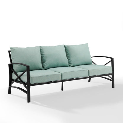 Crosley Furniture - Kaplan Outdoor Metal Sofa Mist/Oil Rubbed Bronze - KO60027BZ-MI veiw 1