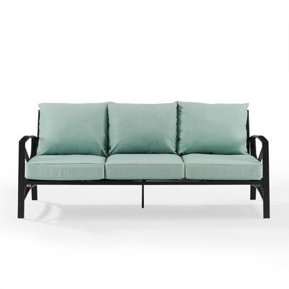 Crosley Furniture - Kaplan Outdoor Metal Sofa Mist/Oil Rubbed Bronze - KO60027BZ-MI veiw 2