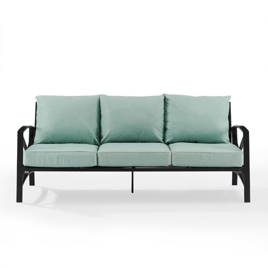 Crosley Furniture - Kaplan Outdoor Metal Sofa Mist/Oil Rubbed Bronze - KO60027BZ-MI veiw 2
