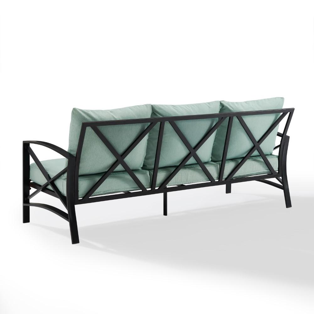 Crosley Furniture - Kaplan Outdoor Metal Sofa Mist/Oil Rubbed Bronze - KO60027BZ-MI veiw 3
