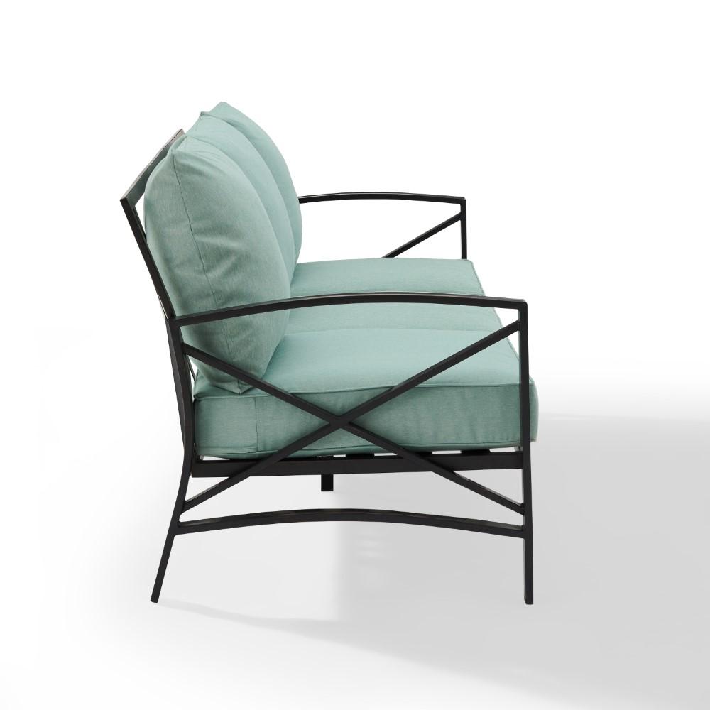 Crosley Furniture - Kaplan Outdoor Metal Sofa Mist/Oil Rubbed Bronze - KO60027BZ-MI veiw 4
