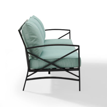 Crosley Furniture - Kaplan Outdoor Metal Sofa Mist/Oil Rubbed Bronze - KO60027BZ-MI veiw 4