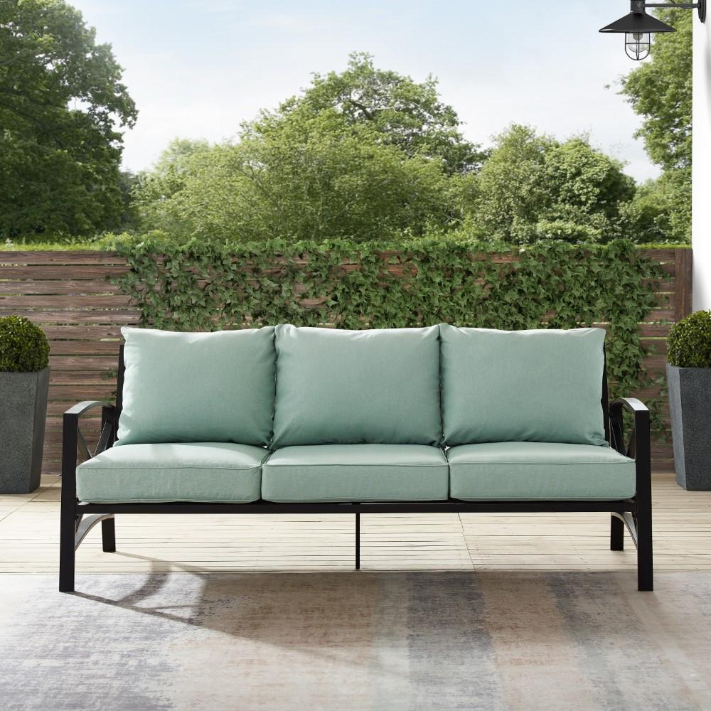Crosley Furniture - Kaplan Outdoor Metal Sofa Mist/Oil Rubbed Bronze - KO60027BZ-MI veiw 7