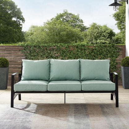 Crosley Furniture - Kaplan Outdoor Metal Sofa Mist/Oil Rubbed Bronze - KO60027BZ-MI veiw 7