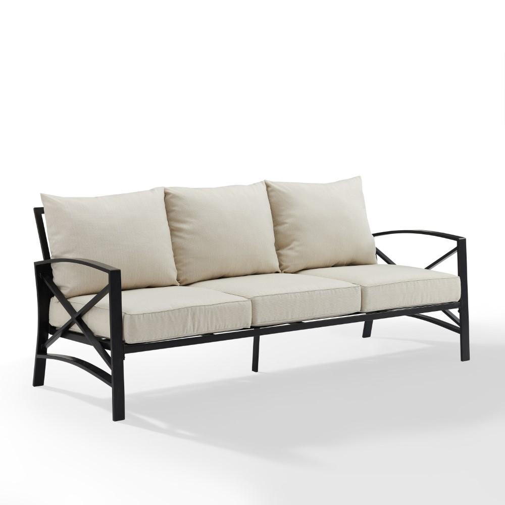 Crosley Furniture - Kaplan Outdoor Metal Sofa Oatmeal/Oil Rubbed Bronze - KO60027BZ-OL veiw 1