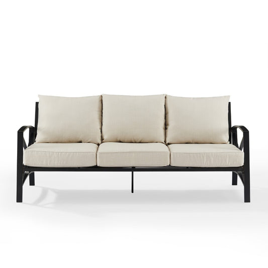 Crosley Furniture - Kaplan Outdoor Metal Sofa Oatmeal/Oil Rubbed Bronze - KO60027BZ-OL veiw 2