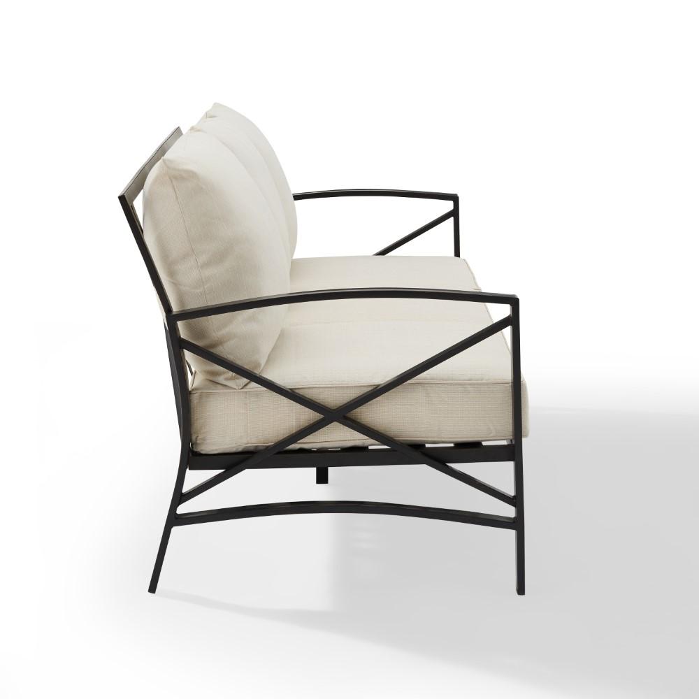 Crosley Furniture - Kaplan Outdoor Metal Sofa Oatmeal/Oil Rubbed Bronze - KO60027BZ-OL veiw 4