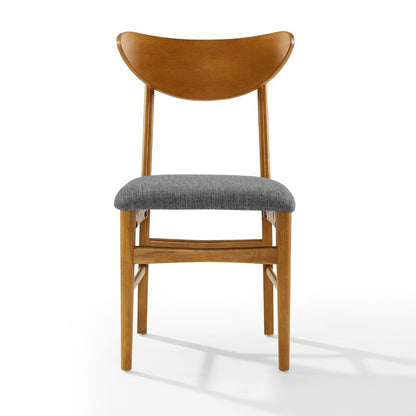 Crosley Furniture - Landon 2 Piece Wood Dining Chairs With Upholstered Seat Acorn - 2 Wood Back Chairs - CF6021-AC veiw 4