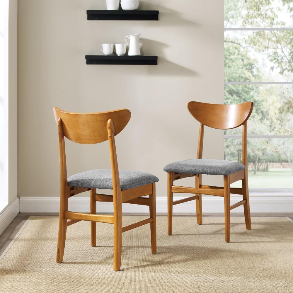 Crosley Furniture - Landon 2 Piece Wood Dining Chairs With Upholstered Seat Acorn - 2 Wood Back Chairs - CF6021-AC veiw 8