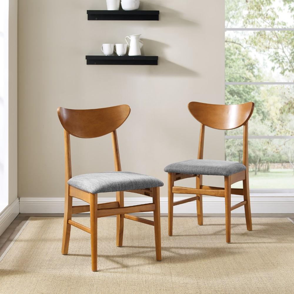 Crosley Furniture - Landon 2 Piece Wood Dining Chairs With Upholstered Seat Acorn - 2 Wood Back Chairs - CF6021-AC veiw 9