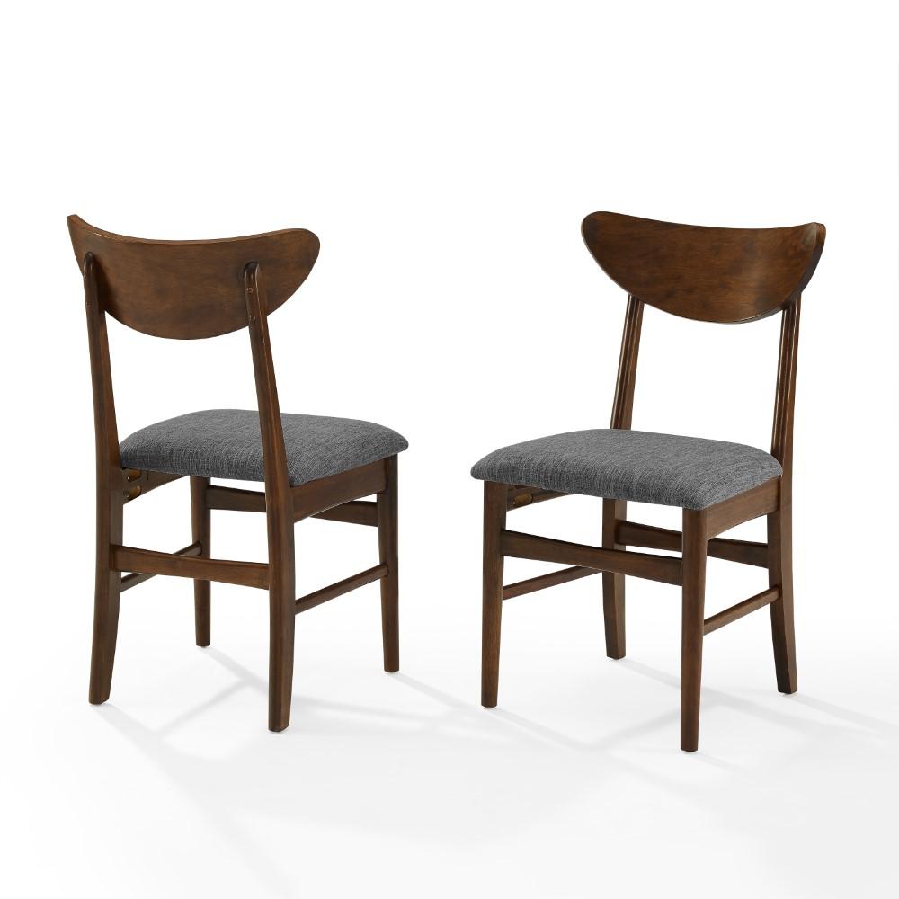Crosley Furniture - Landon 2 Piece Wood Dining Chairs With Upholstered Seat Mahogany - 2 Wood Back Chairs - CF6021-MA veiw 1