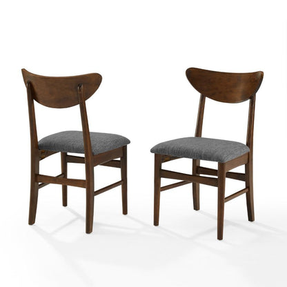 Crosley Furniture - Landon 2 Piece Wood Dining Chairs With Upholstered Seat Mahogany - 2 Wood Back Chairs - CF6021-MA veiw 1