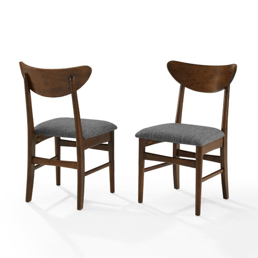 Crosley Furniture - Landon 2 Piece Wood Dining Chairs With Upholstered Seat Mahogany - 2 Wood Back Chairs - CF6021-MA veiw 1