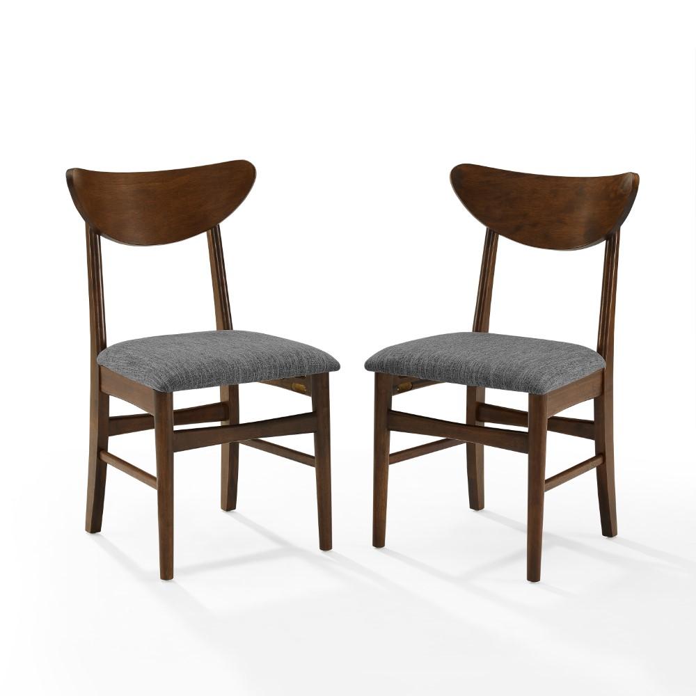 Crosley Furniture - Landon 2 Piece Wood Dining Chairs With Upholstered Seat Mahogany - 2 Wood Back Chairs - CF6021-MA veiw 2