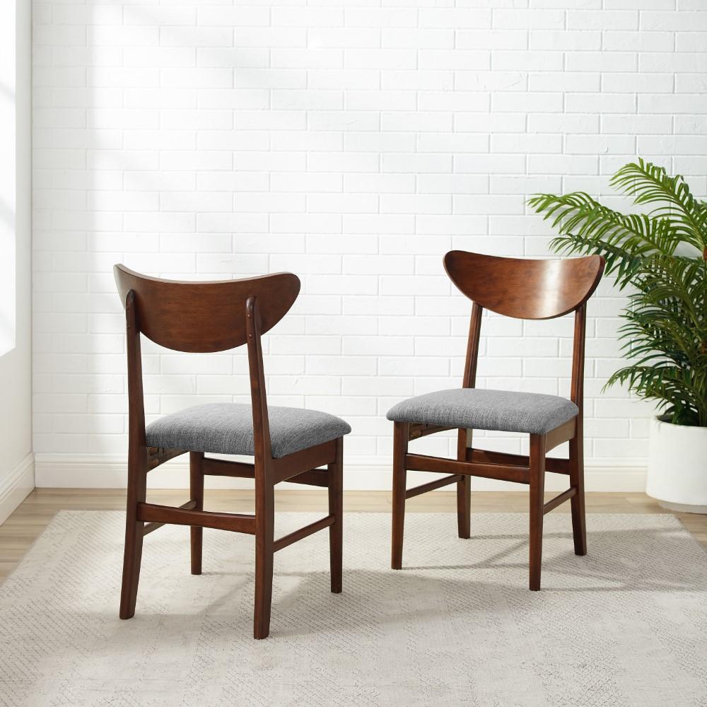 Crosley Furniture - Landon 2 Piece Wood Dining Chairs With Upholstered Seat Mahogany - 2 Wood Back Chairs - CF6021-MA veiw 8