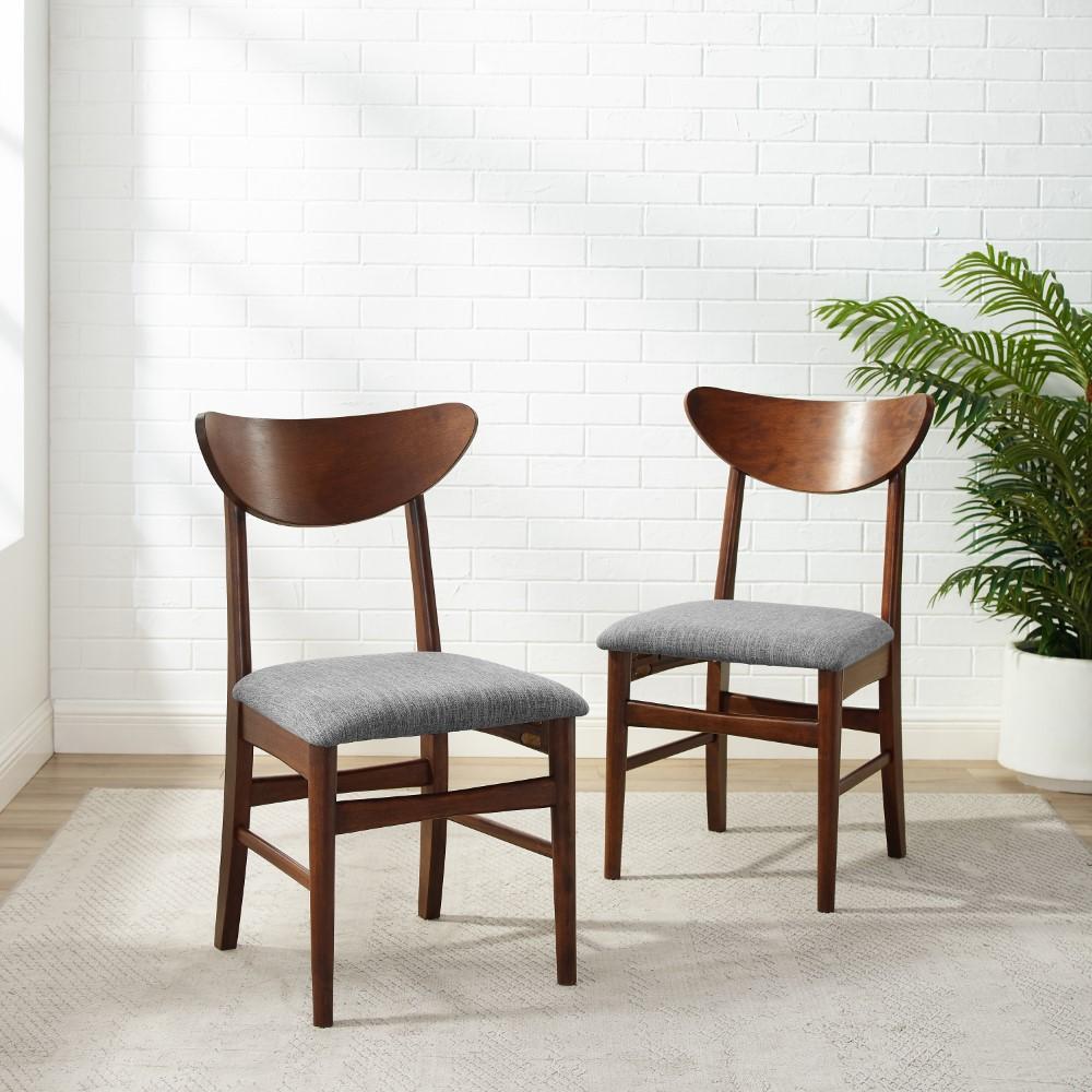 Crosley Furniture - Landon 2 Piece Wood Dining Chairs With Upholstered Seat Mahogany - 2 Wood Back Chairs - CF6021-MA veiw 9