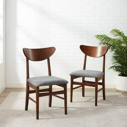 Crosley Furniture - Landon 2 Piece Wood Dining Chairs With Upholstered Seat Mahogany - 2 Wood Back Chairs - CF6021-MA veiw 9