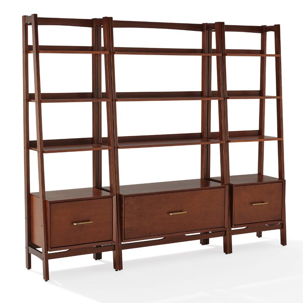 Crosley Furniture - Landon 3 Piece Etagere Set Mahogany - Large Etagere, 2 Small Etageres - KF13040MA veiw 1
