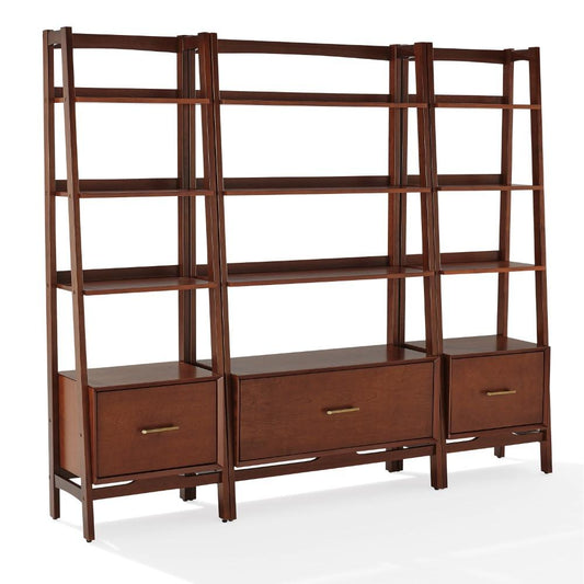 Crosley Furniture - Landon 3 Piece Etagere Set Mahogany - Large Etagere, 2 Small Etageres - KF13040MA veiw 1