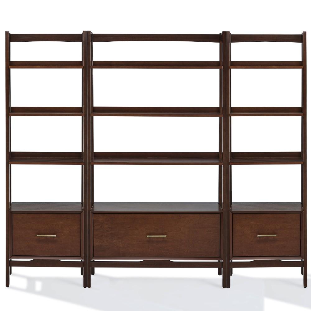 Crosley Furniture - Landon 3 Piece Etagere Set Mahogany - Large Etagere, 2 Small Etageres - KF13040MA veiw 2